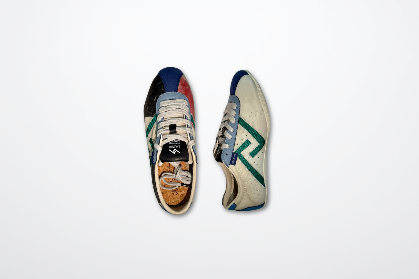 SA77A AMOY Yin (☷) – Up-cycled Sail Sneakers
